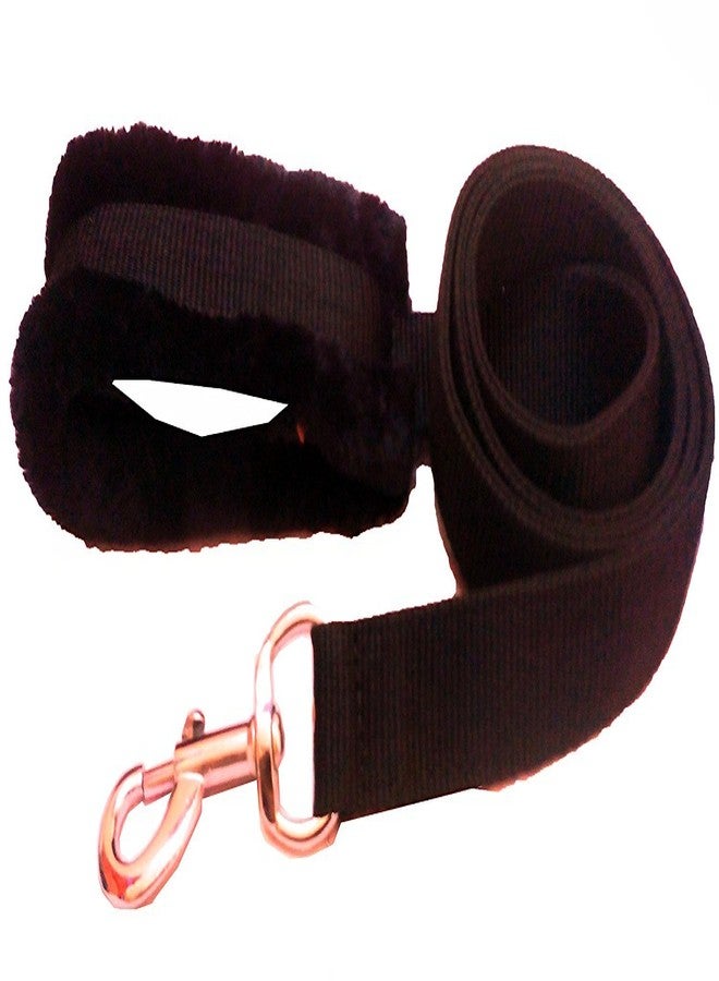 Skora Nylon Dog Harness & Leash Set with Fur 1.25 inch Large - Black (Chest Size - 28-34) - Image 3